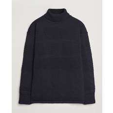 S.N.S. Herning Fisherman Wool Rollneck Sweater Navy Blue