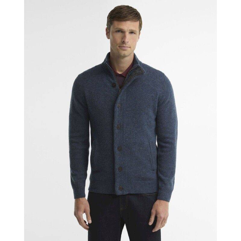 Barbour Essential Patch Zip Through Jumper - Pullover - Herr Dark Indigo L