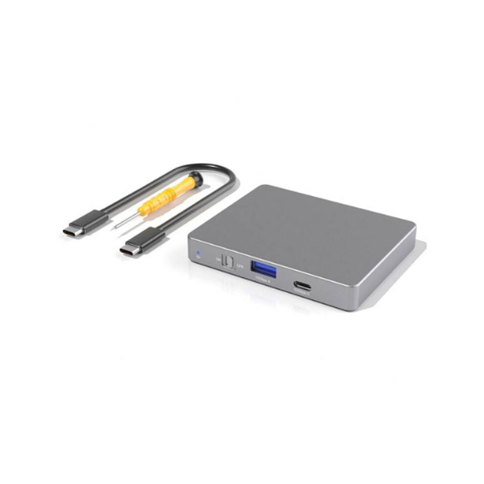 Dual Bay M.2 NVMe SSD Enclosure 10Gbps USB C 3.2 GEN2 External Hard Disk Case PCIE NVME Protocol ,M.2 2280/60/42/30