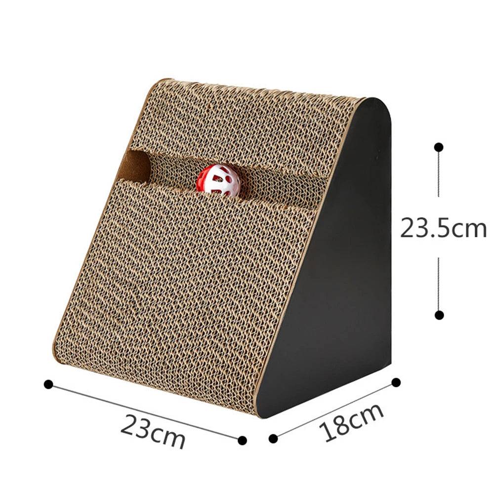Cardboard Cat Scratcher – Durable Furniture Protector for Indoor Cats & Kittens - S