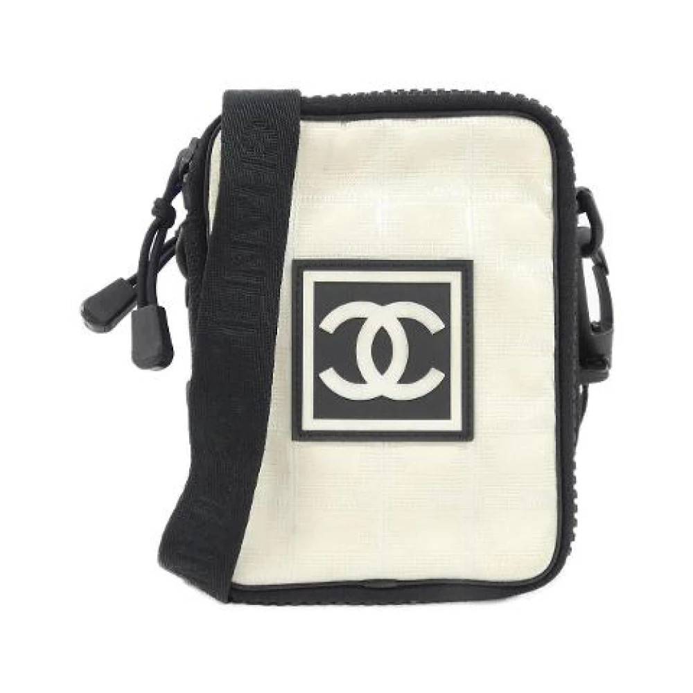 Chanel Vintage Pre-owned Nylon Skuldertaske - Vintage - Dame - Beige - ONE SIZE - Uld