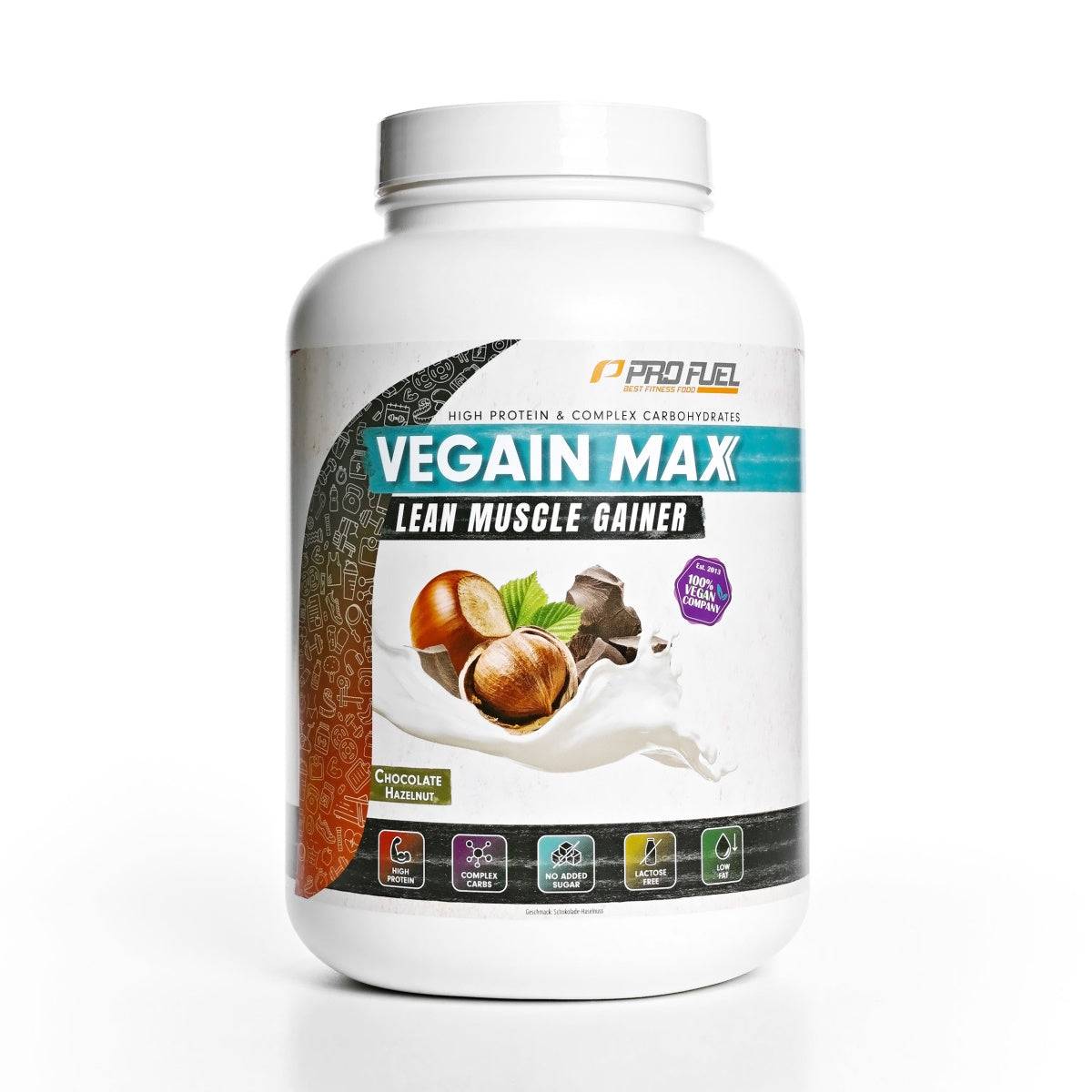 PROFuel - VEGAIN MAX - 100% Vegan Protein - 3000G - 4 smagsvarianter - 3000 g (30 portioner) / Chocolate Hazelnut