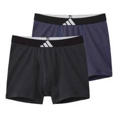 Adidas Boxer Size 9A Boys' 2-Pack Open-Front Briefs, 100% Cotton,