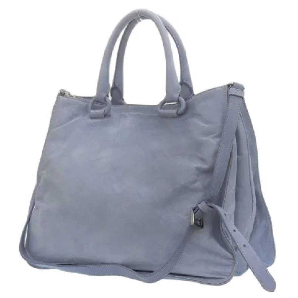 Prada Vintage Pre-owned Laeder hndtasker - Vintage - Dame - Blå - ONE SIZE - Uld
