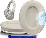 SOULWIT kylande gel ersättnings öronkuddar för Sony WH-1000XM3 (WH1000XM3) över örat hörlurar, öronkuddar med hög densitet, extra tjocklek-Guld