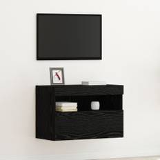 TV Vägghylla Svart ek 60 x 30 x 40 cm Konstruerat trä