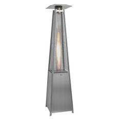 Terrassevarmer med flamme 227cm rustfrit stål