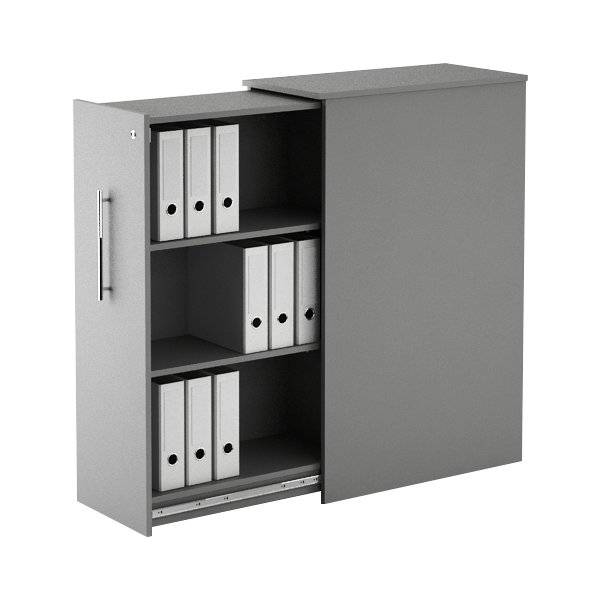 Stay tower udtræksskab, venstre, antracit D:90cm