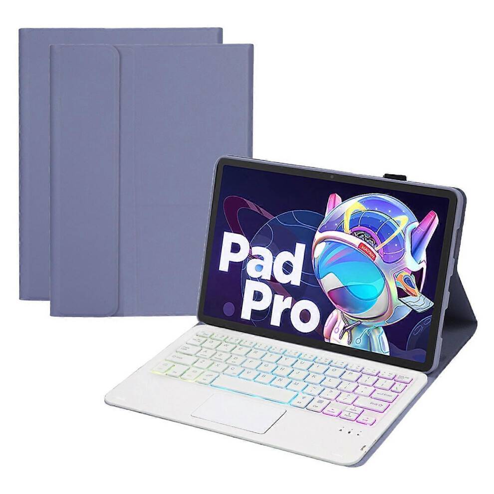(Purple, Multicolor) AM18-BS For Lenovo Pad Pro 2022 11.2-inch Protective Case with Detachable Bluetooth Keyboard 3-Color