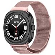 Gittos Metallarmband kompatibelt med Samsung Galaxy Watch Ultra 47 mm LTE Smartwatch silikon sport ersättningsarmband kompatibelt med Samsung armband för kvinnor män klockarmband rostfritt stål