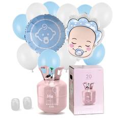 Helium Kit "It's a Boy" med Balloner & Snor – Perfekt til babyfesten