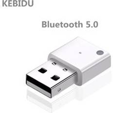 Kebidu trådlös usb bluetooth adapter 5.0 för dator bluetooth donglefor tv pc bilsats trådlös adapter - Vit