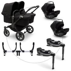 Bugaboo Donkey 5 Twin All Black + Turtle Air + 360 Isofix baser