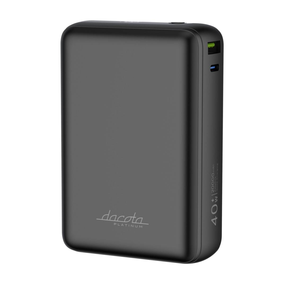 Dacota Platinum AM20 40 W powerbank 20 000 mAh, svart