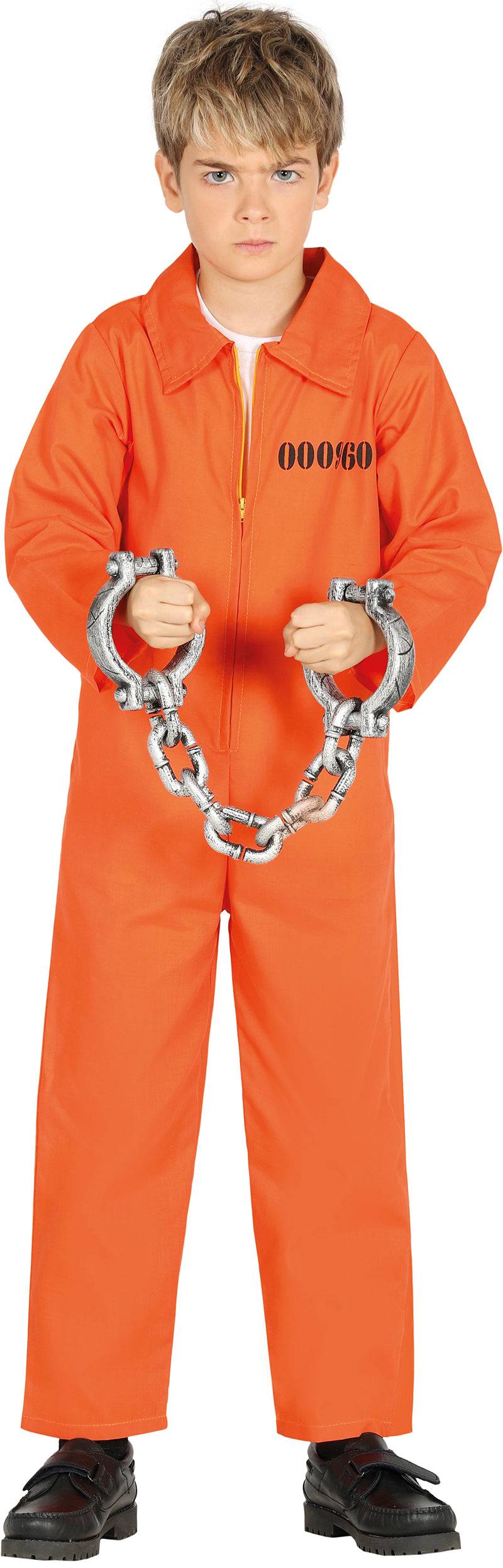 Barndräkt, fånge orange 5-6 år (119 cm)