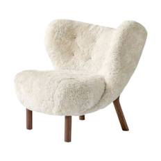 &Tradition Little Petra VB1 Loungestol Oiled Walnut & Sheepskin Moonlight 17mm