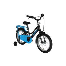 Børnecykel - 16 tommer Sort & Blå - Alder 4+ år