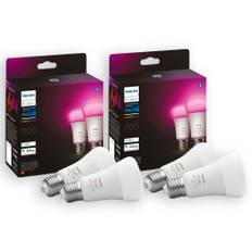 Philips Hue White Color Ambiance E27 standardlampa, 4-pack, 9W