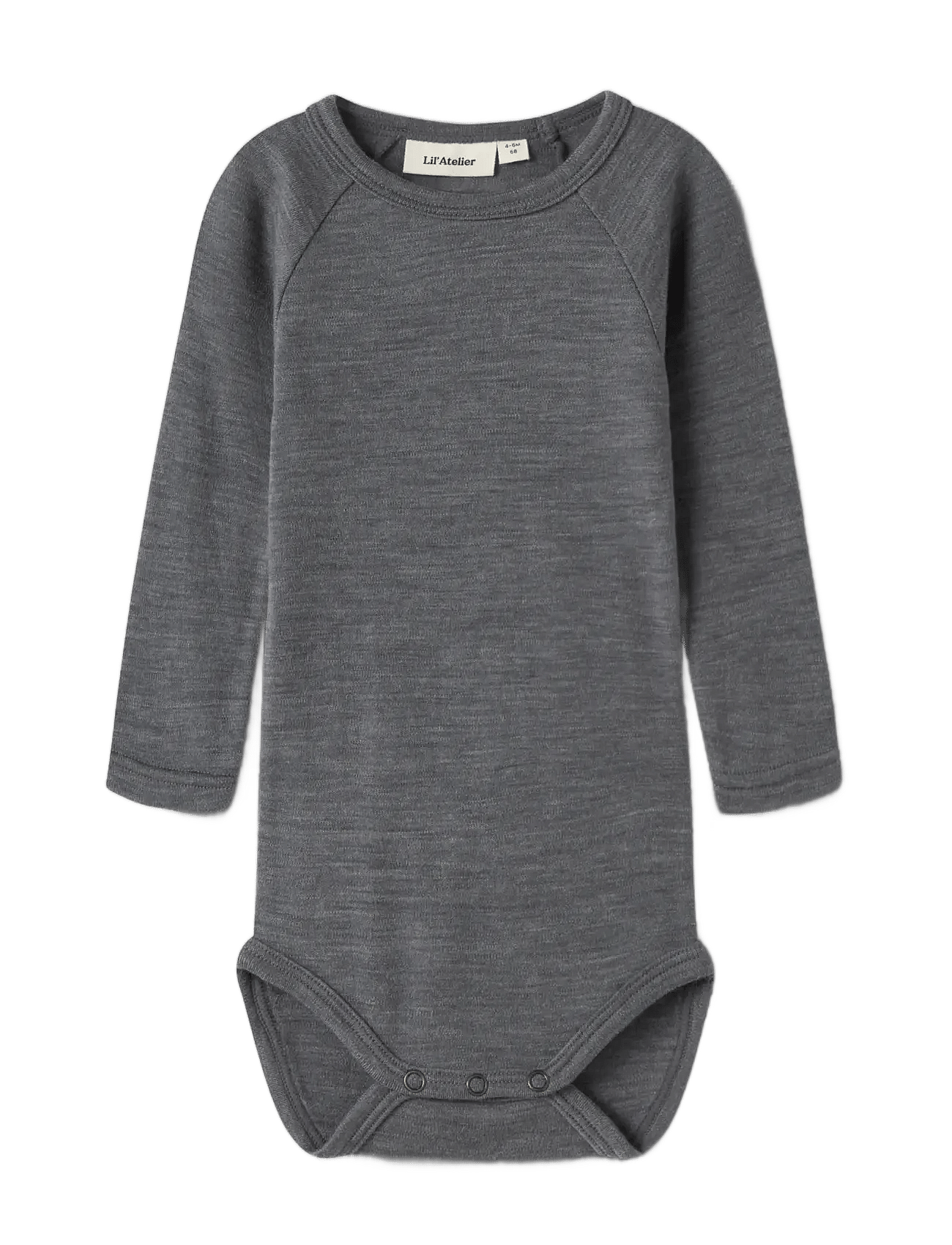 Lil'Atelier Nbnnester Wool Ls Slim Body Lil - Grey - 74