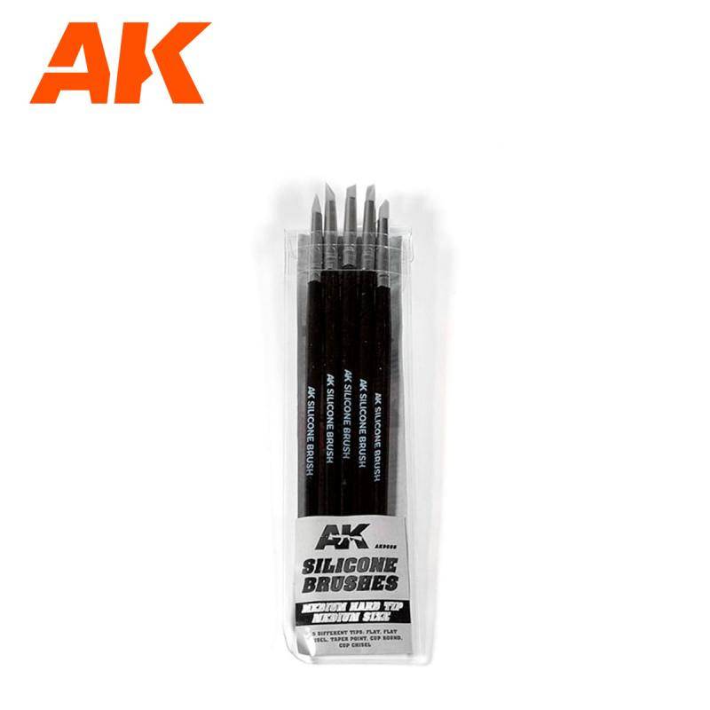 SILICONE BRUSHES MEDIUM TIP MEDIUM (5 SILICONE PENCILS)