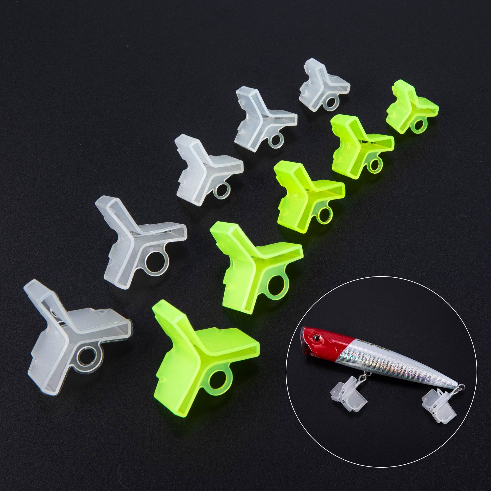 25pcs Treble Hook Cover Holder Protector Fishing Lure Safety Hook Sleeve Cap Lightweight Durable Plastic Carp for 1#-3/0#