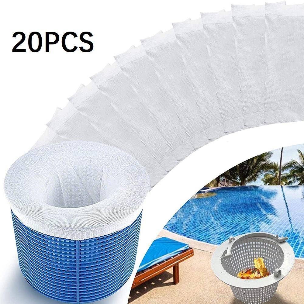 20 Pcs Pool Skimmer Filter Socks Replacement Savers For Basket Swimming Pool New