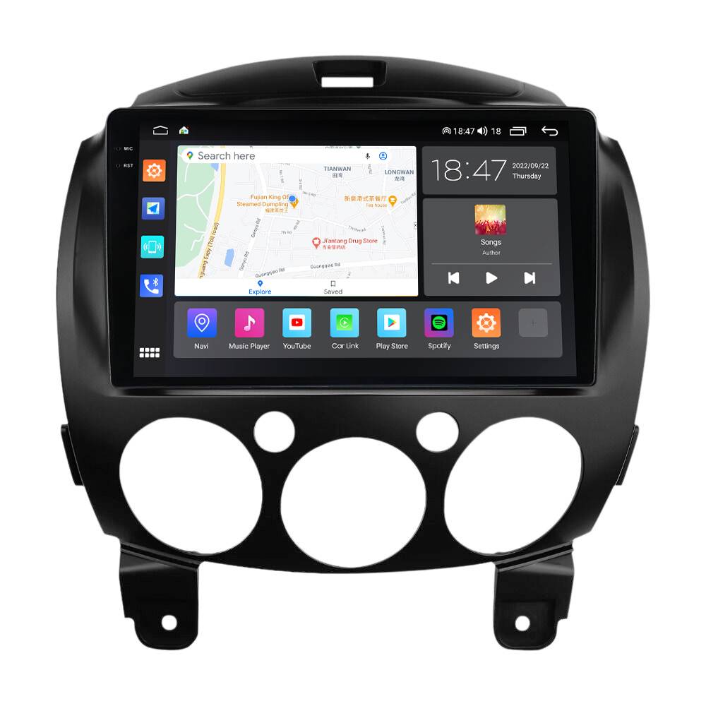 Mazda 2 2007 2014 Android Bluetooth Bilstereo Skärm