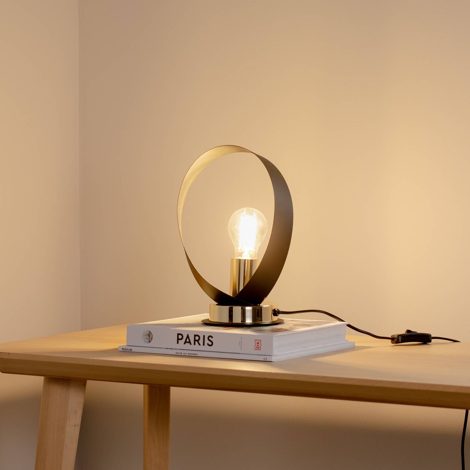 Bordslampa Petla Euluna, Svart, Vardagsrum / matsal, Metall, Modern, Bordslampa