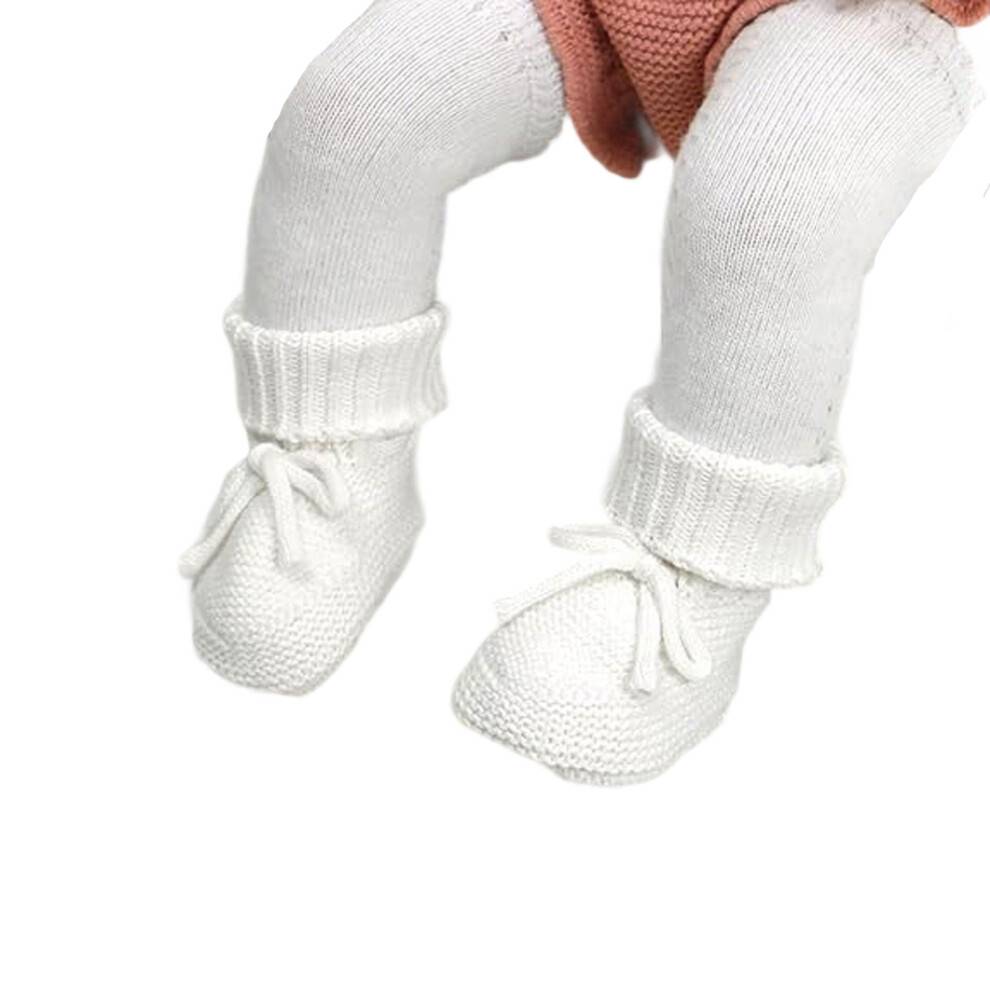 Babysneakers til bløde strikkede støvletter med sløjfe søde førstegangssko varme vintersko til småbørn til drenge og piger stilfulde
