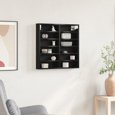 vidaXL Vitrinskåp svart ek 60x8,5x58 cm konstruerat trä