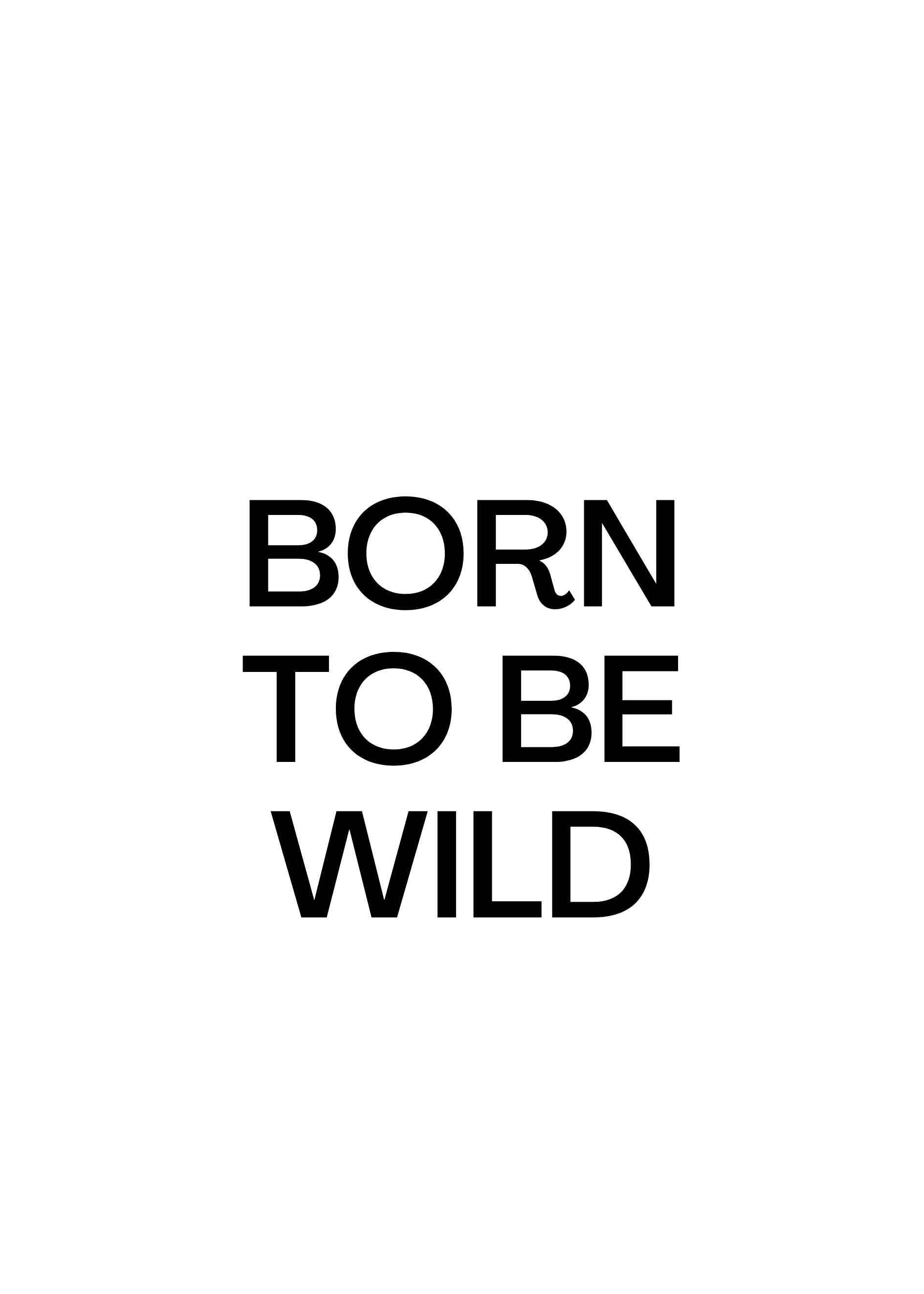 Barncitat Born to be wild - 70x100