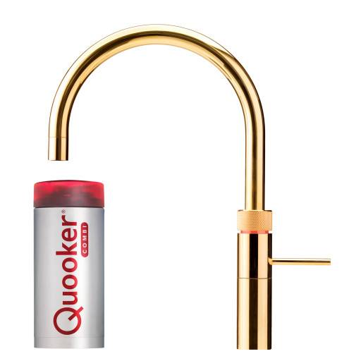 Quooker Fusion Round Combi+ køkkenarmatur, kogende vand, messing