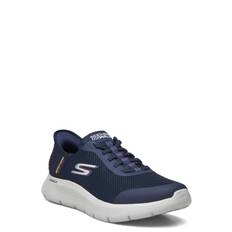 Mens Go Walk Flex Hands Up Low-top Sneakers Navy Skechers