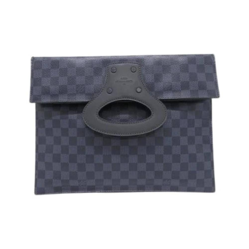 Louis Vuitton Vintage Pre-owned Damier Cobalt Portfolio Clutch - Vintage - Herre - Sort - ONE SIZE -