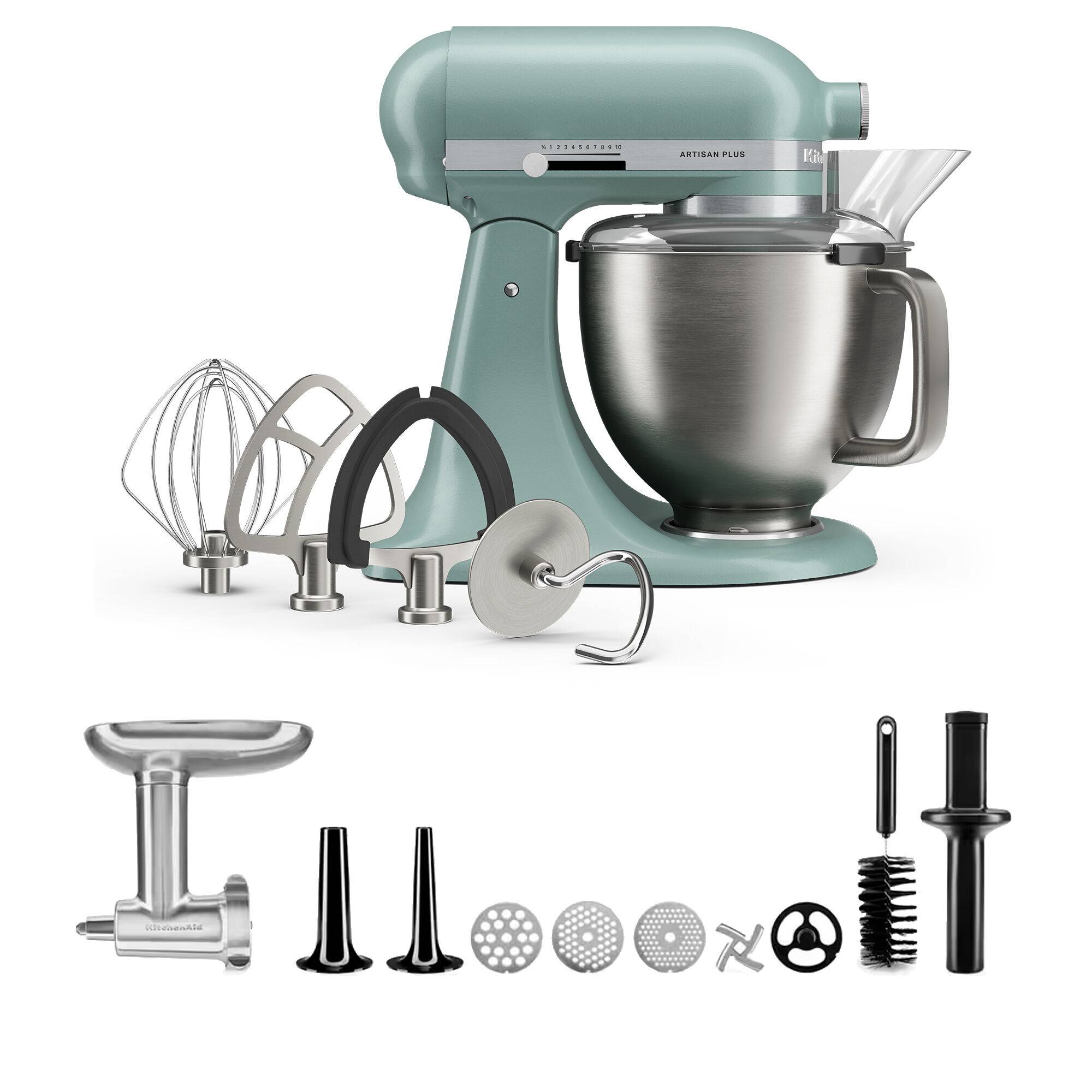 Kitchenaid Artisan Plus köksmaskin med köttkvarn 4,7 liter, mint julep - Mint julep