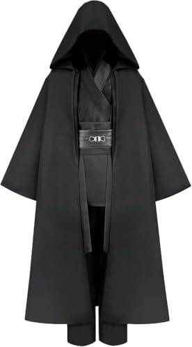 Gothden Jedi-tunika, dräkt, rock med huva, riddare, full uppsättning för halloween, cosplay, maskeradfest
