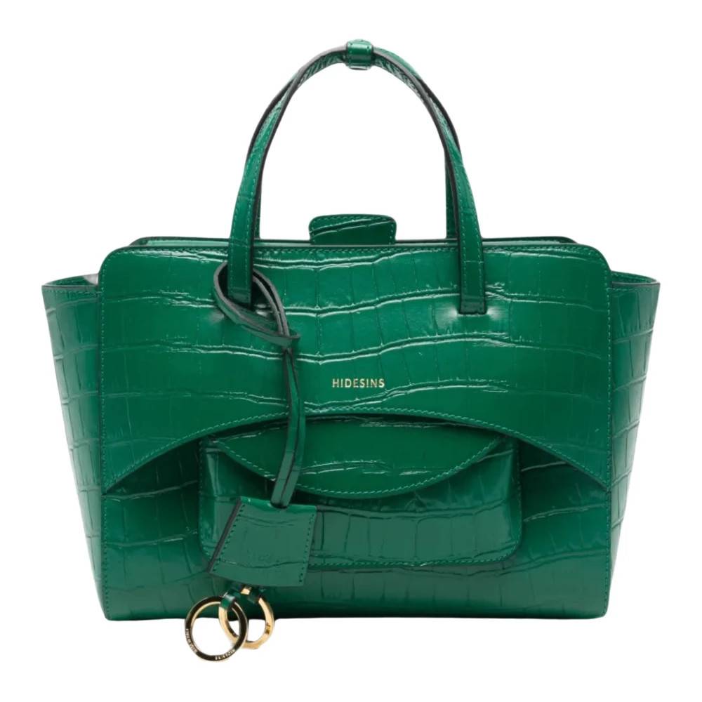 Hidesins Flap M Håndtaske - Tasker - Dame - Grøn - ONE SIZE - Uld