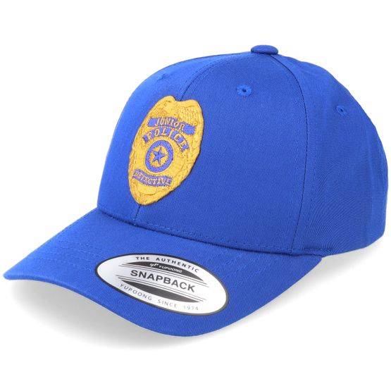 Kiddo Cap - Blå adjustable Keps - Kids Junior Police Badge Royal Blue Adjustable @ Hatstore