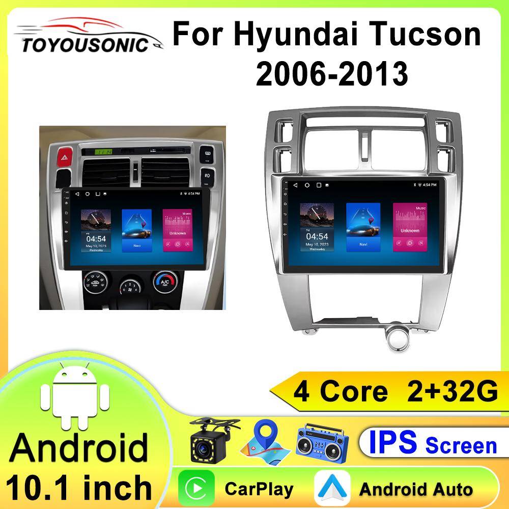 För Hyundai Tucson 2006 - 2013 Android 13 Bilradio Bil Multimedia Videospelare GPS Navigation Skärm DSP BT Trådlös Carplay