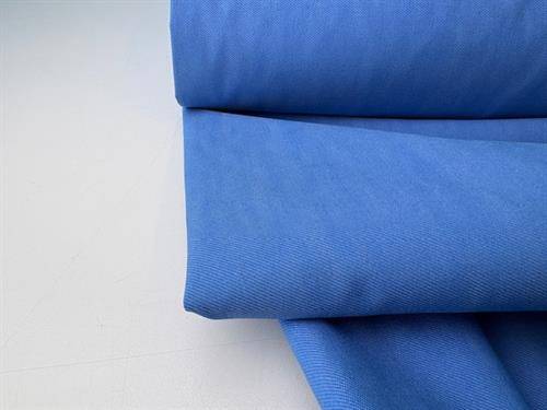 Fastvævet - twill med stræk i flammet skyblue