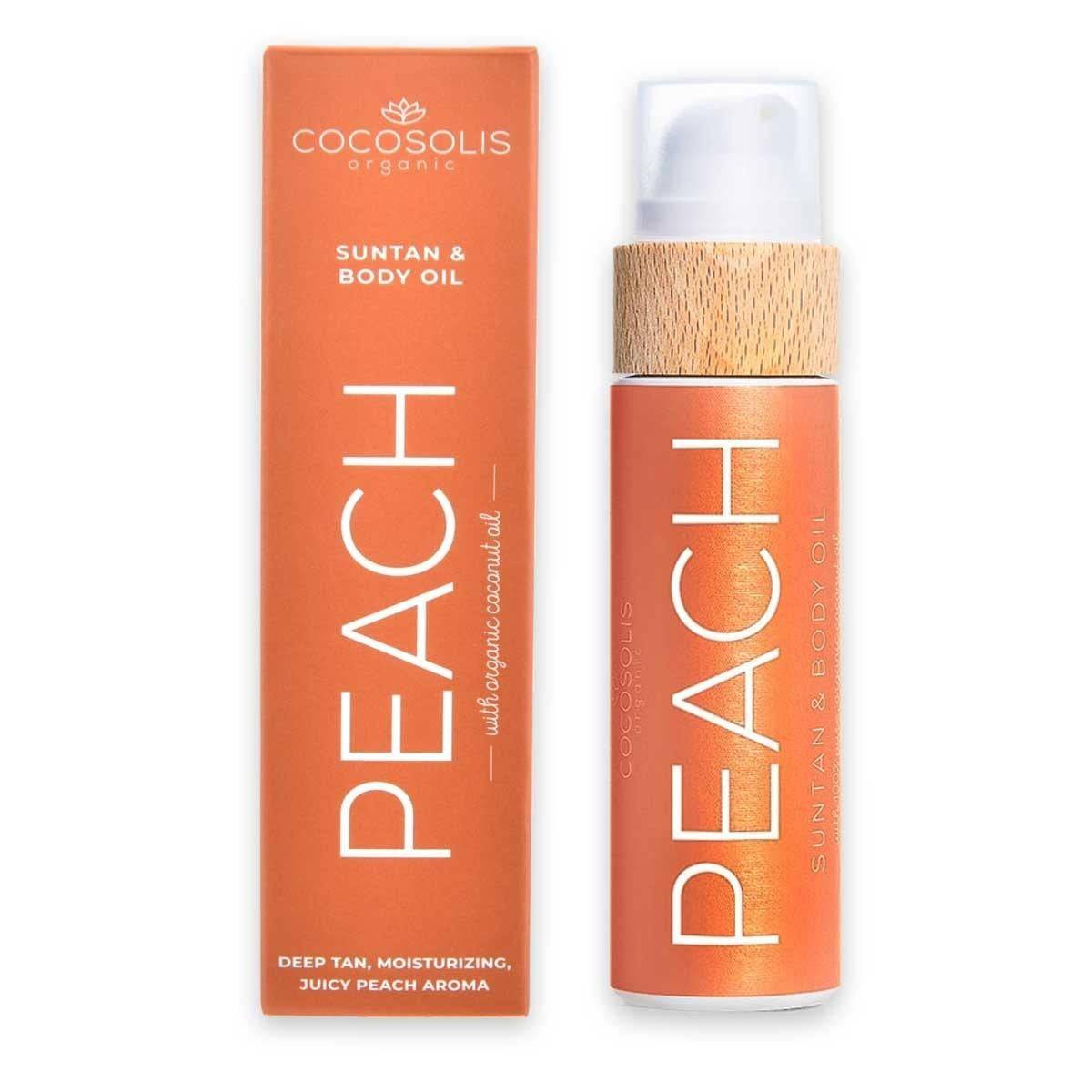 Cocosolis PEACH Olio solare e corpo 100ml — Olio abbronzante