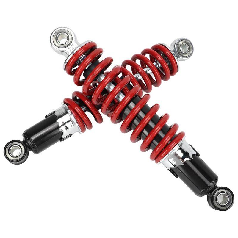 270 mm 250 mm Fram och Bak Stötdämpare för Scooter Motorcykel 50cc-125cc Cross Pitbike ATV Fyrhjuling Gokart Buggy röd