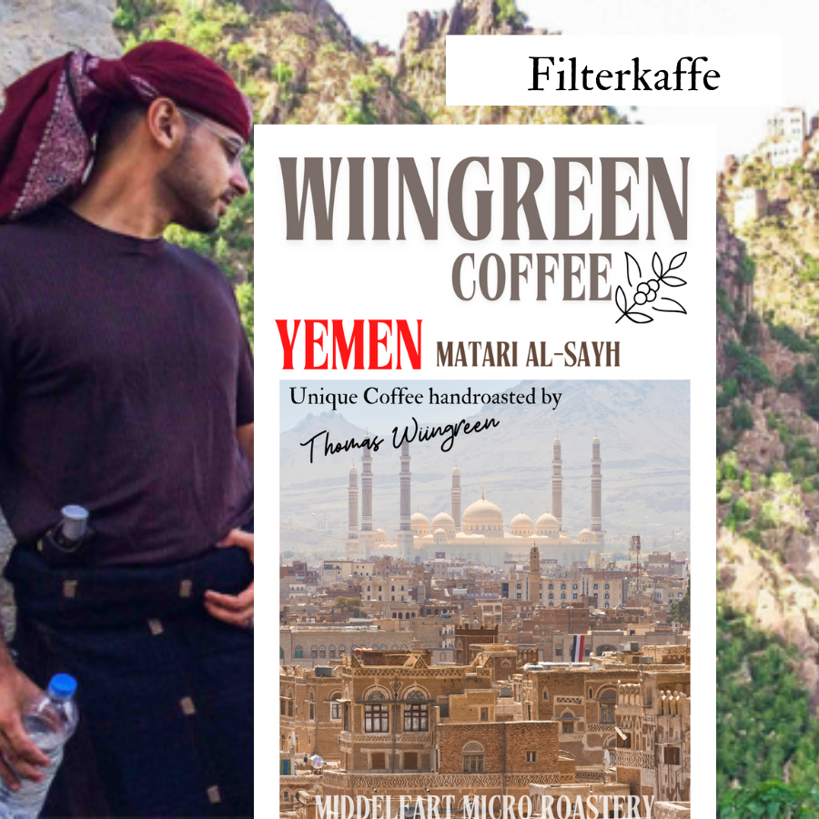 Yemen Mocca Matari natural, Friskristet kaffe, hele bønner. 250 gr