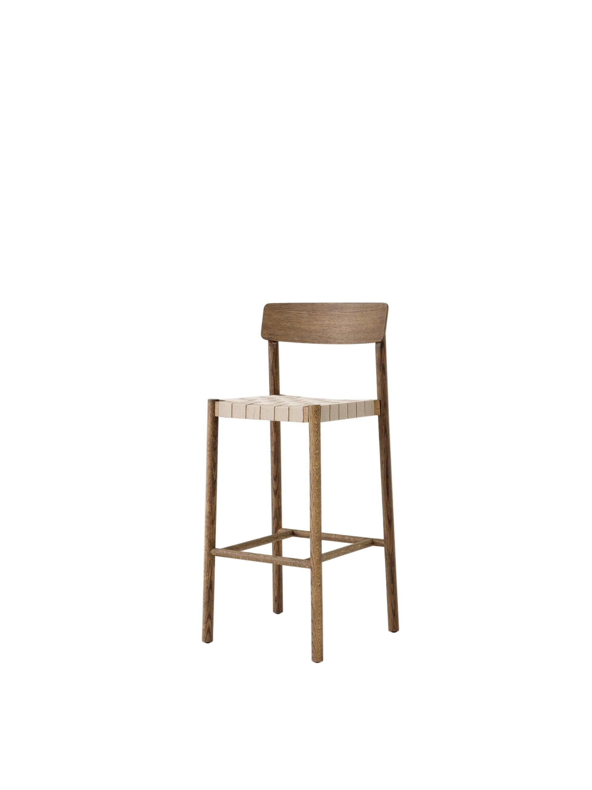 Betty TK15 Bar Chair fra &Tradition Røget eg med natur flet - Jacobsen Plus