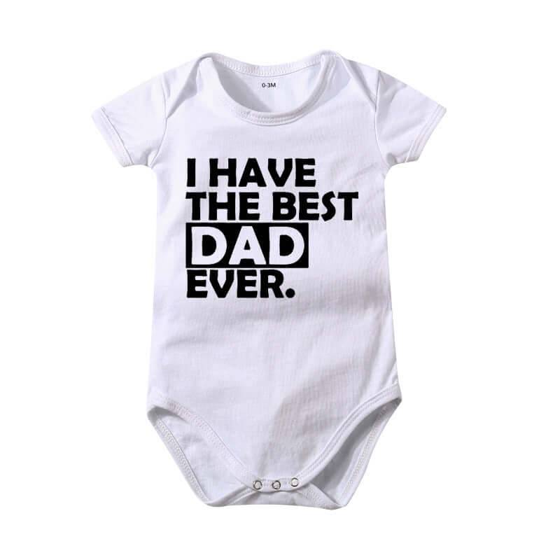 Newborn Cotton Summer Baby Romper Jumpsuit Set - DAD / 3M