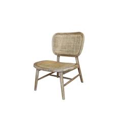 CHIC ANTIQUE LOUNGESTOL M/FLETS�DE/RYG NATUR - 78