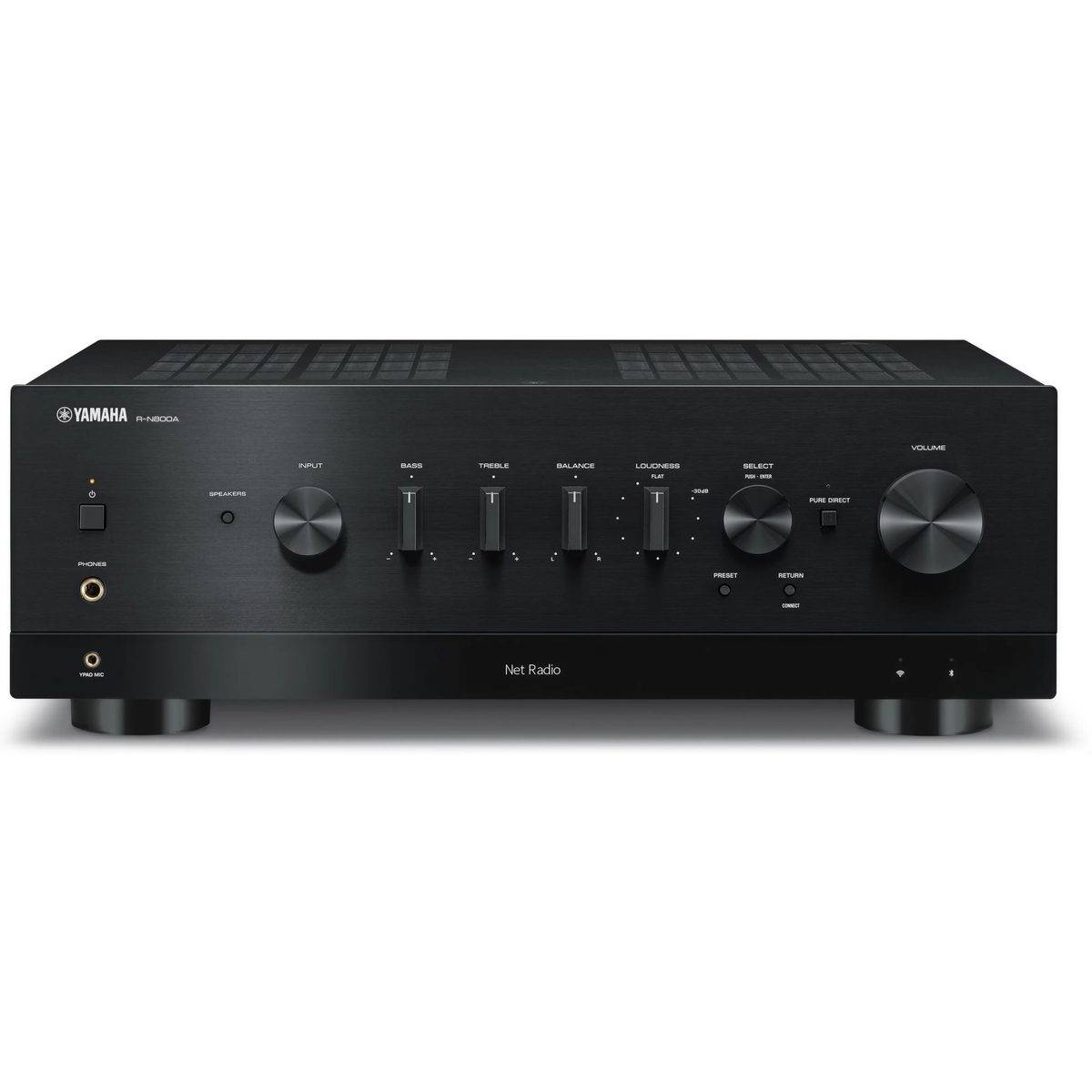 Yamaha R-N800A svart - Stereo integrerad transistorförstärkare, Deezer, Tidal, Spotify, Qobuz, Amazon Music, Apple Music