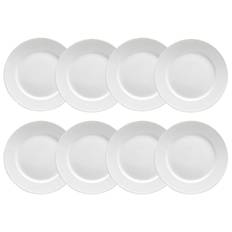 Rörstrand Swedish Grace Plate 27 Cm Snow (White) 8 Pcs - Middagstallerkner Porcelæn Snow (White) - 1011834-8pack