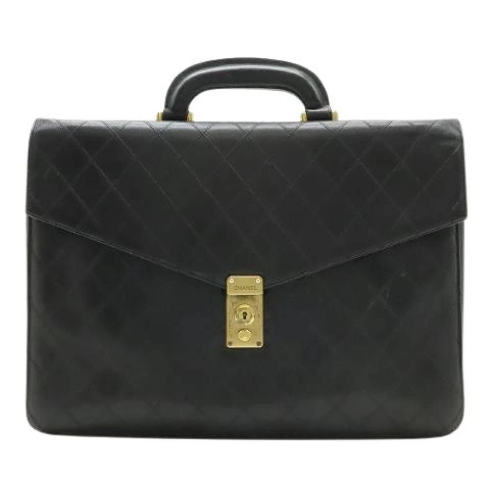 Chanel Vintage - Pre-owned Bicolore Läder Business Bag Vintage - Herr - ONE Size - Läder
