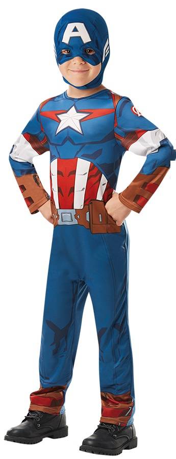 Captain America kostume 5-7 år.
